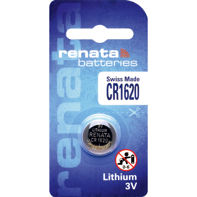 Pile bouton Lithium CR 1620- 3 Volts