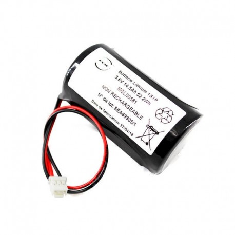Batterie lithium 1x ER34615M 1S1P ST1 3.6V 14.5Ah JST
