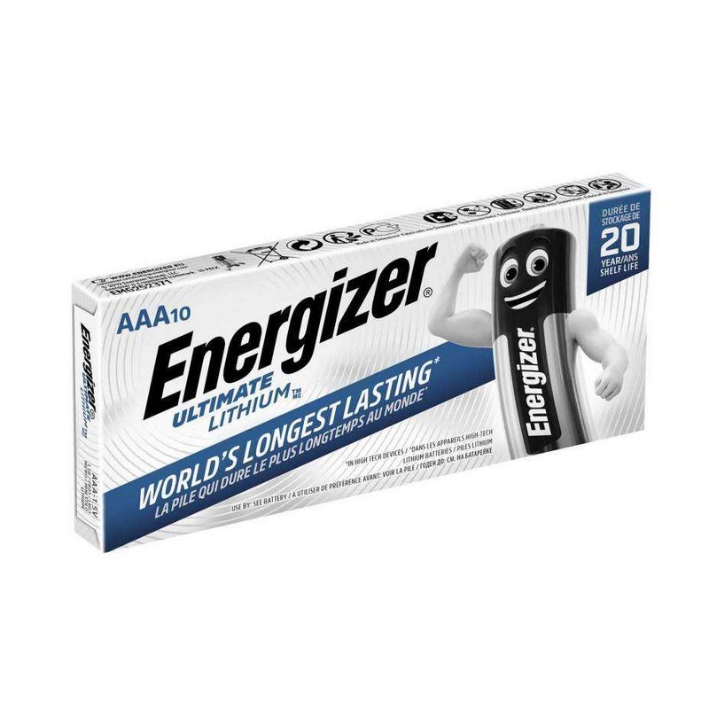 7638900343533  Energizer Piles primaires, Lithium, AAA, 1.5V