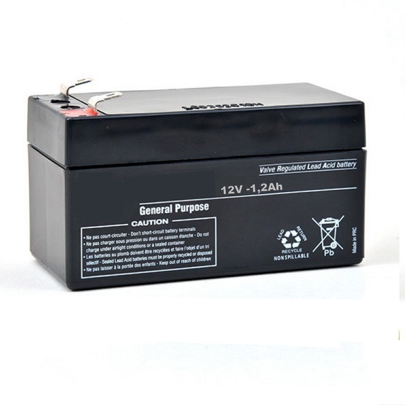 Batterie 12V rechargeable 1.2AH - POWER SONIC PS-1212GB sur