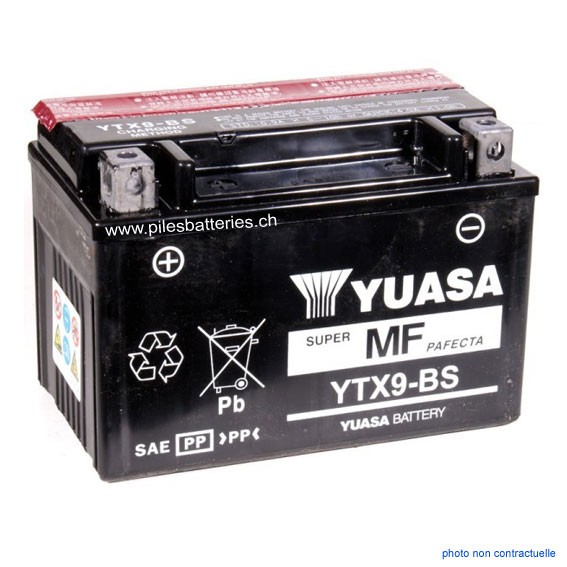 Batterie moto 12V 8Ah sans entretien YTX9-BS / GTX9-BS / YTX9-4 - Batteries  Moto