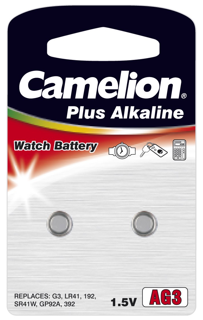 Piles Bouton Camelion AG3 - G3 - LR41 - 192 - SR41W - GP92A - 1.5V